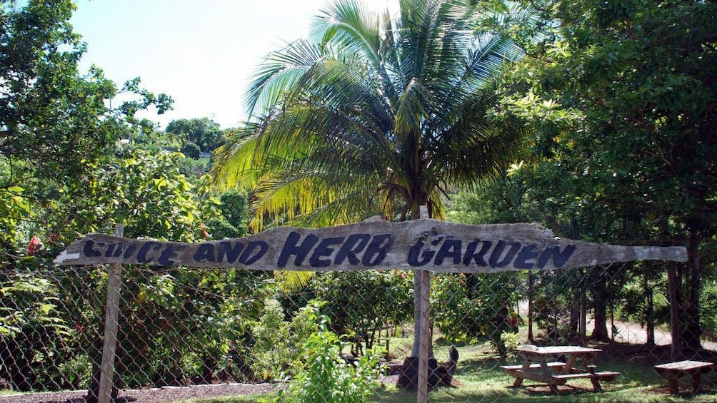 Herb garden sign in Grenada 