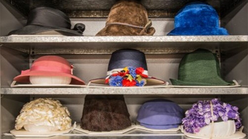 Show item 2 of 5. Hats on display at the Royal BC Museum in Victoria