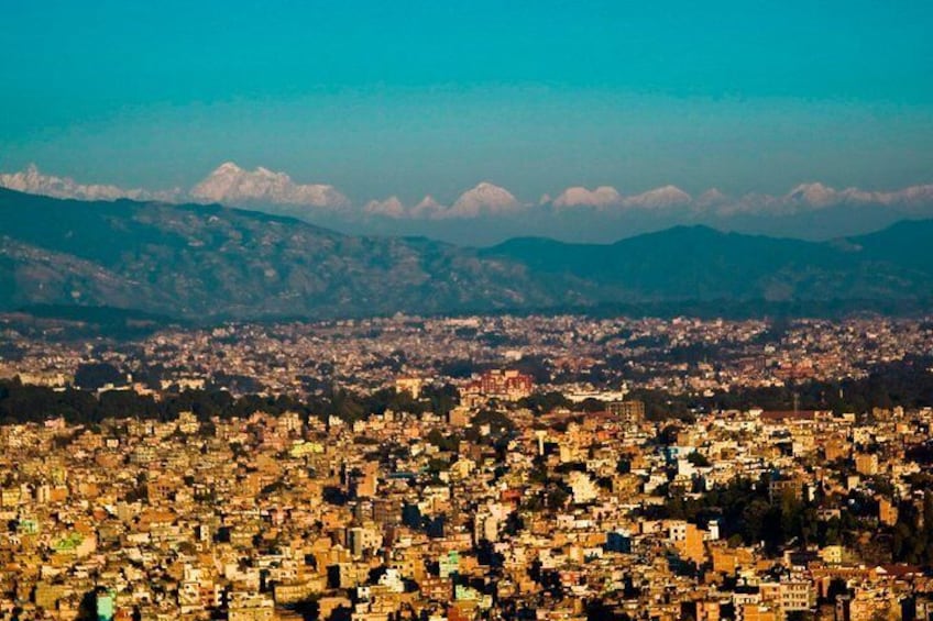 Moutain range with himalayas