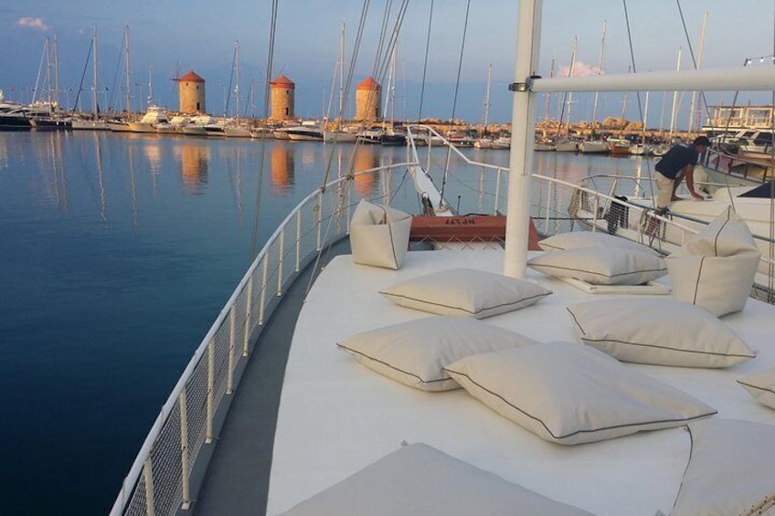 Sunset Cruise with a Swimming Stop at Kalithea Bay