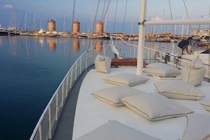Sunset Cruise with a Swimming Stop at Kalithea Bay