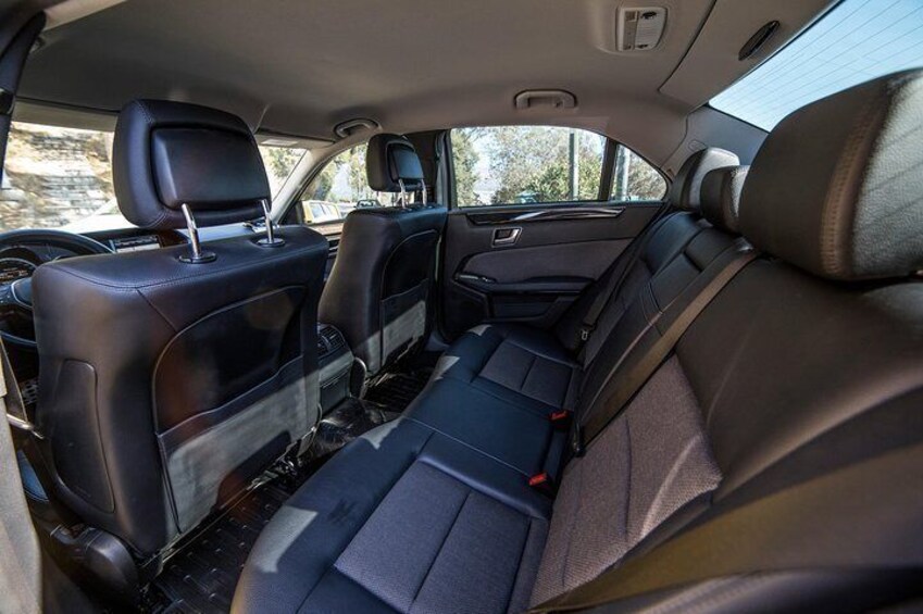 Mercedes Benz taxi interior