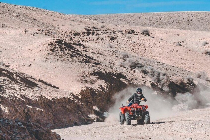 Agafay Desert Quad Bike Tour With snack in Marrakech