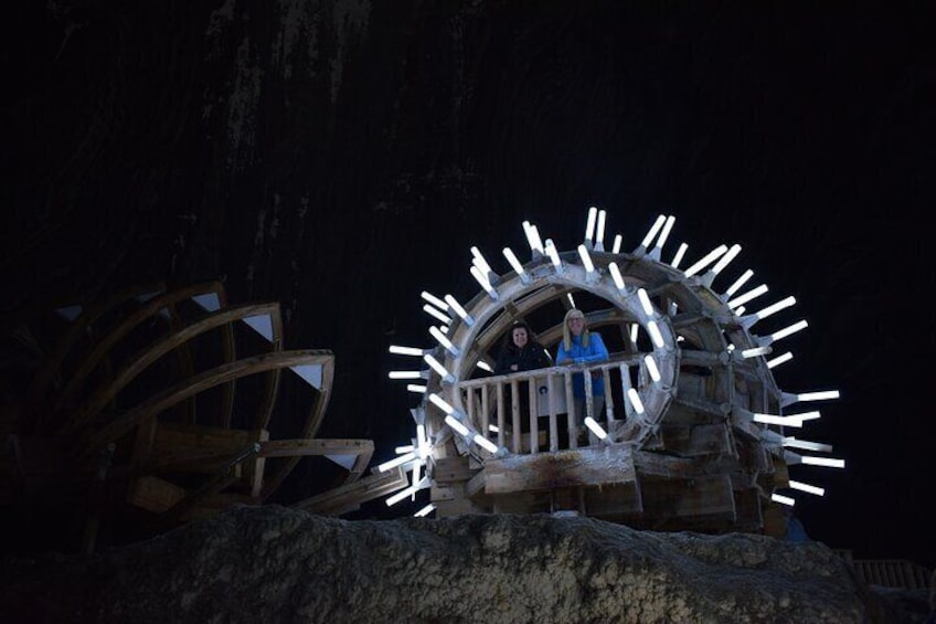 Turda salt mine tourists