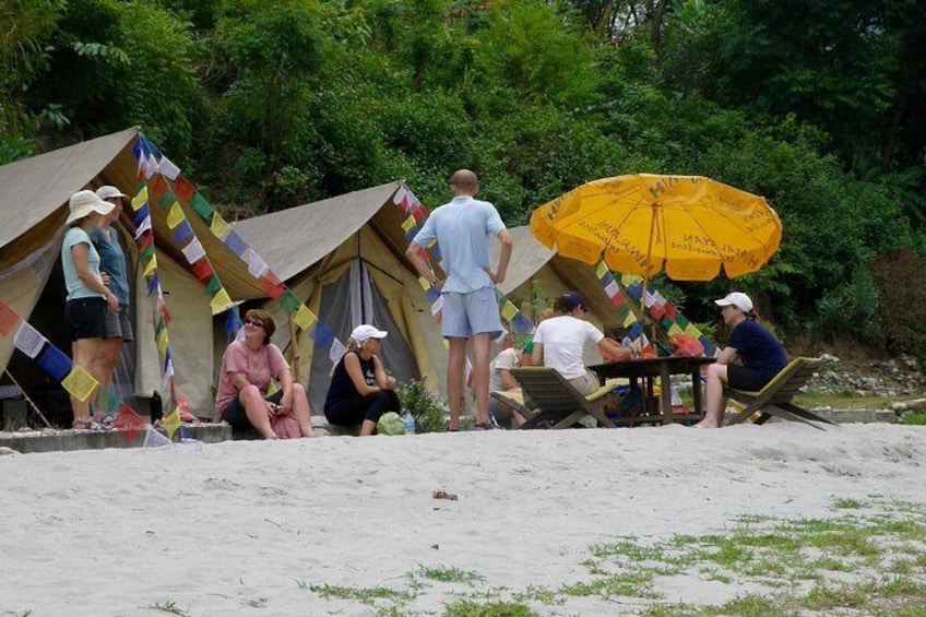 Tent in trisuli River