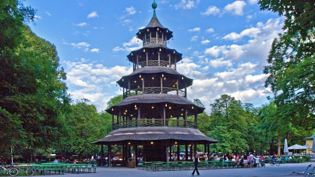 tall pagoda structure in Munich
