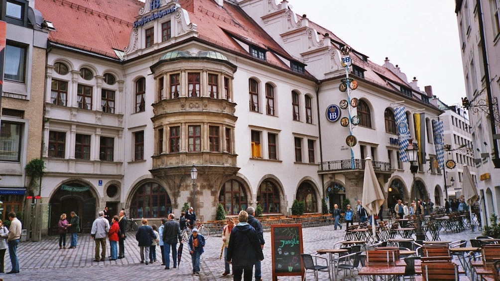 three story beer hall in Munich
