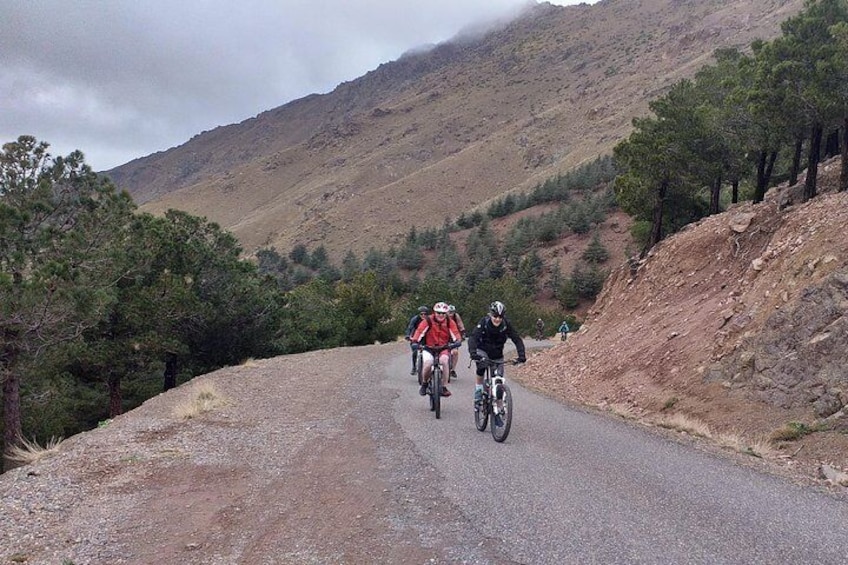 Tamatert pass at 2200m biking day tour atlas mountains