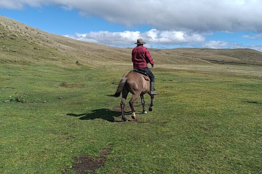 Cotopaxi volcano horseback ride and hike