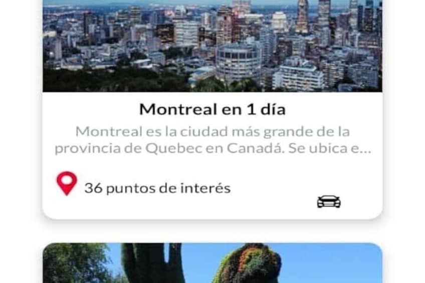 APP Self-Guided Tours Montreal with Audioguide
