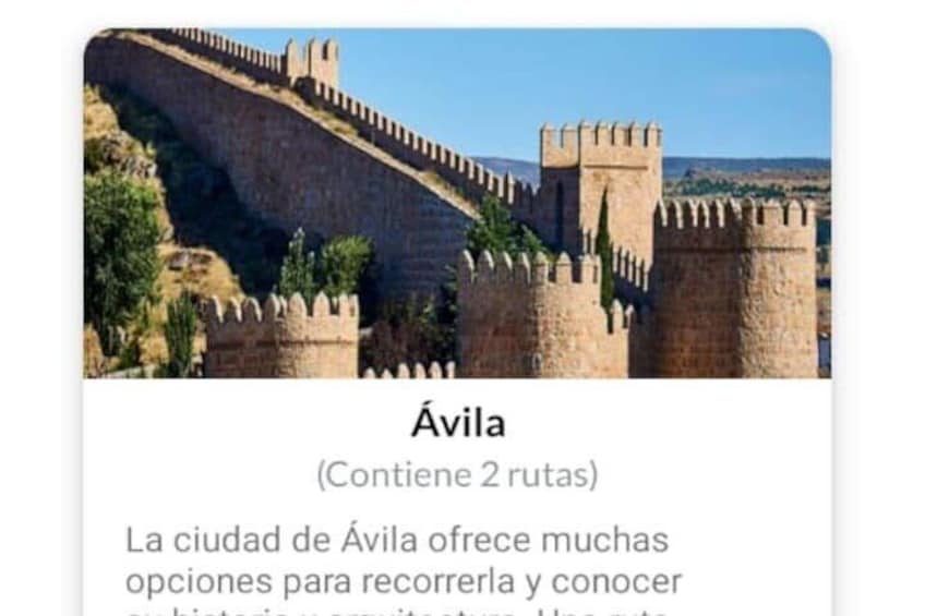 APP Self-Guided Routes Ávila with Audioguide