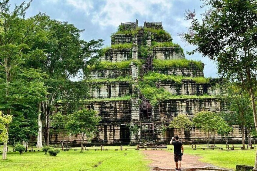 Koh Ker Temple known as the Pyramid in Cambodia
