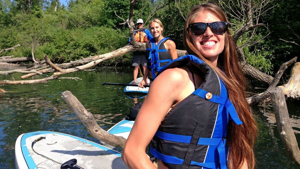 taking a break on paddleboards in Toronto