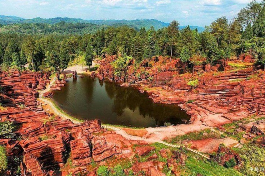 Day Tour for Furong Ancient Town and Red Stone Forest National Geological Park