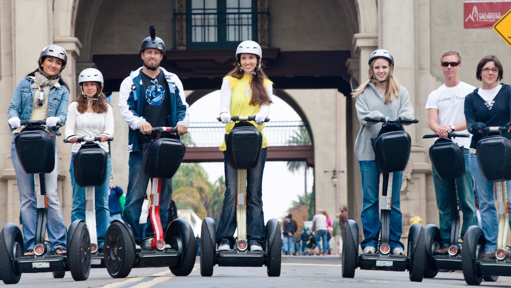 Group enjoying the Balboa Park Segway Tour in San Diego 