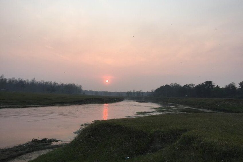 Sunset in Chitwan National Park