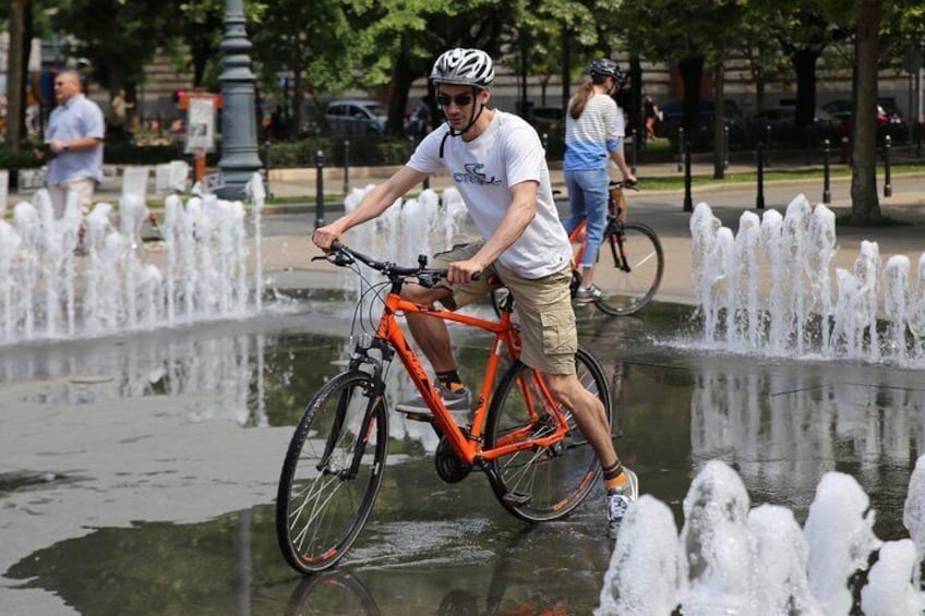 Summer fun in the fountain