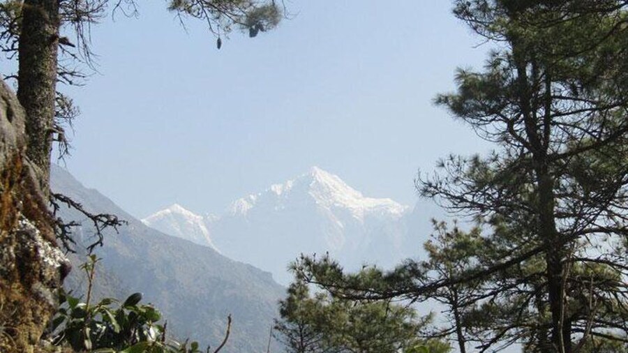 View of Himalayas from Namo Buddha