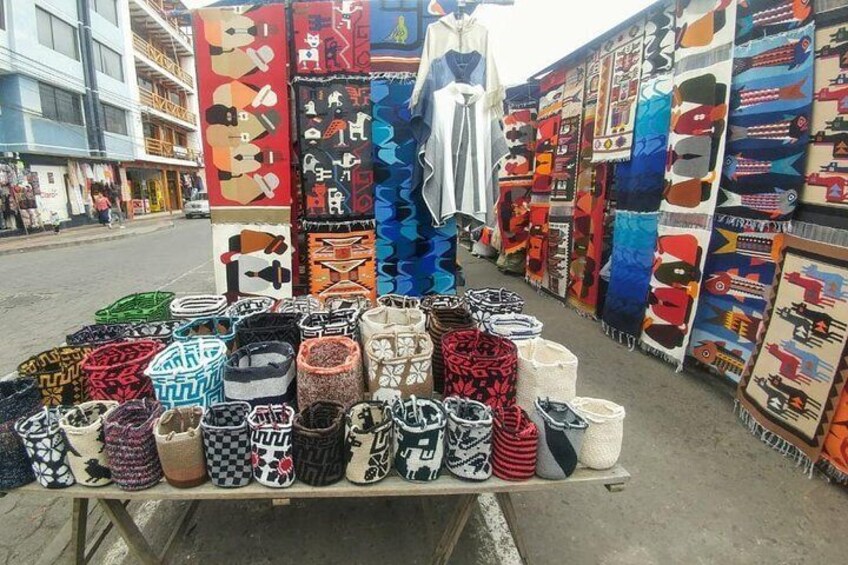 Otavalo Market bags and tapestries