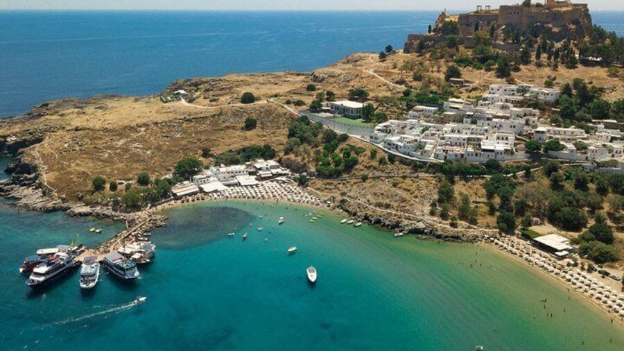 Lindos Day Cruise from Rhodes Town with Swimming stops and Hotel Transfers