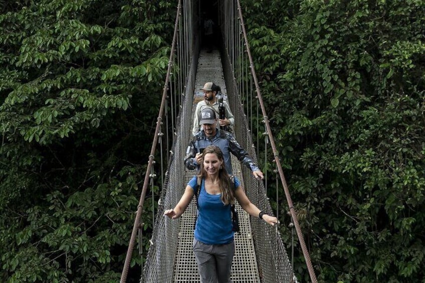 Combo: Hanging Bridges + Thermal Spa + Waterfall from San Jose