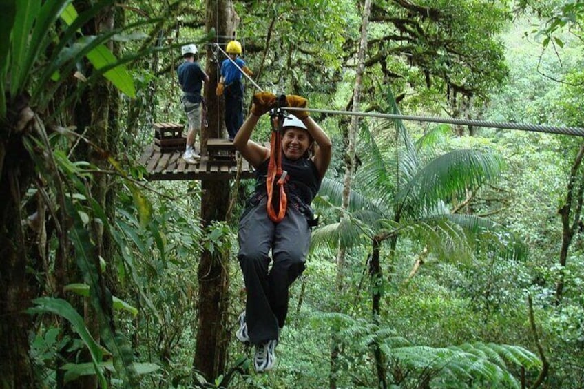 Combo Tour: Extreme Zipline + Thermal Spa in Arenal