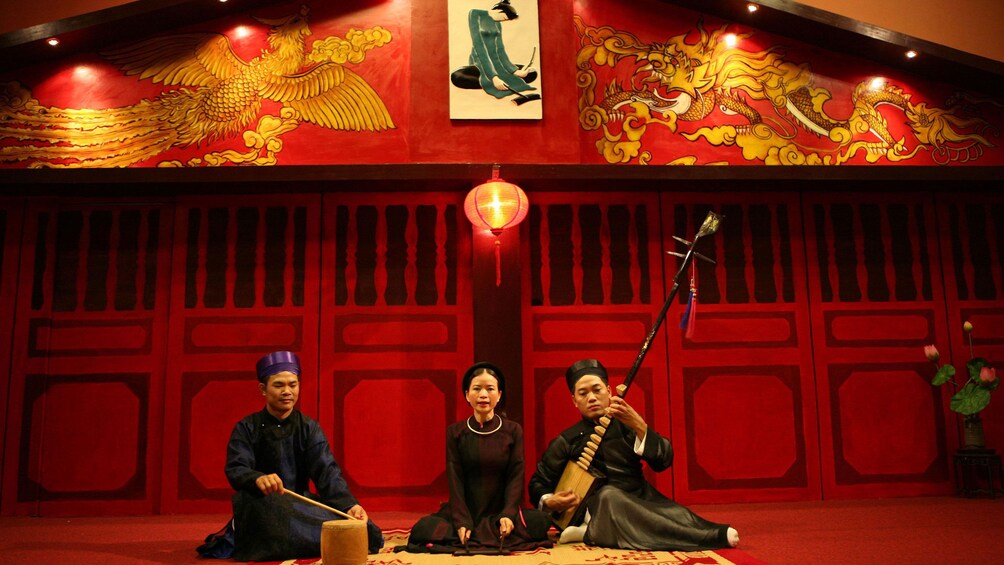Trio of musicians in Hanoi