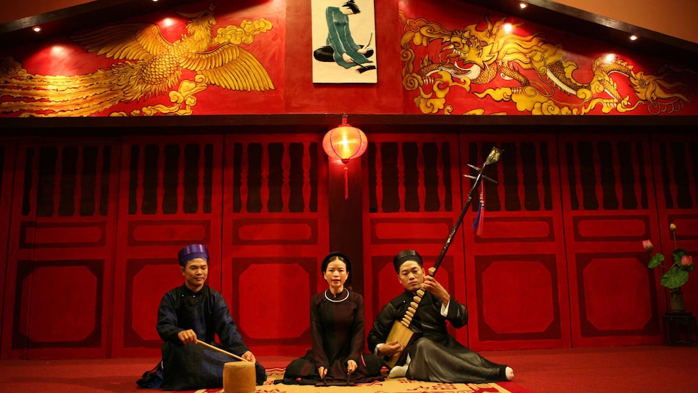 Trio of musicians in Hanoi