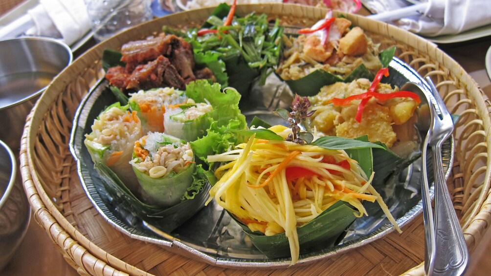 Plate of food in Siem Reap