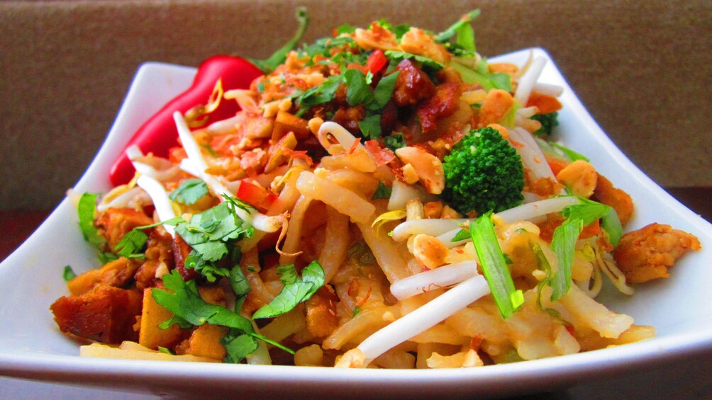 dry noodles with vegetables in Cambodia