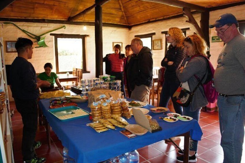 Tasting of traditional dish biscuits