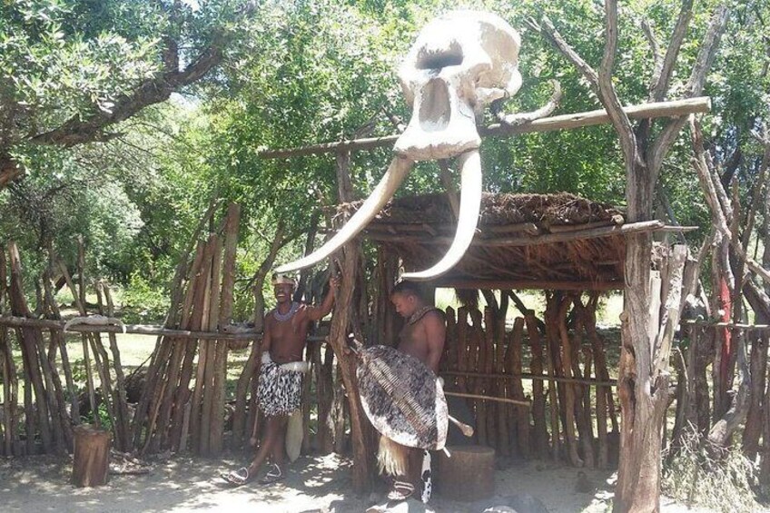 Entrance to the Zulu village at lesedi