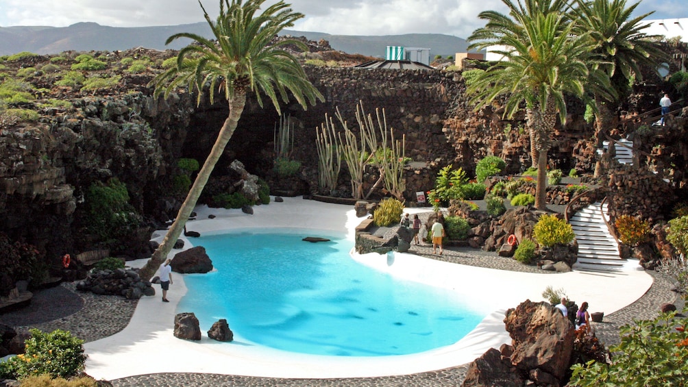Landscaped pool in Lanzarote