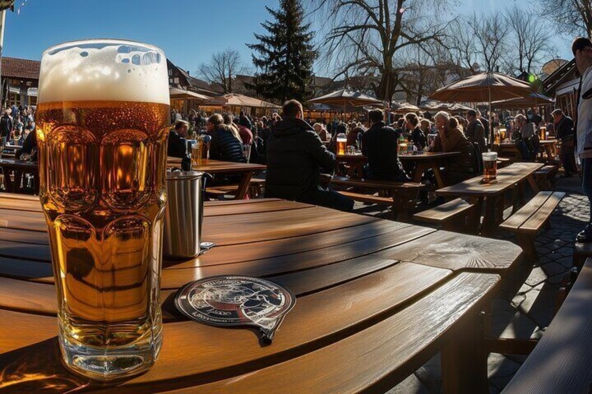 Sunny Beer garden tour