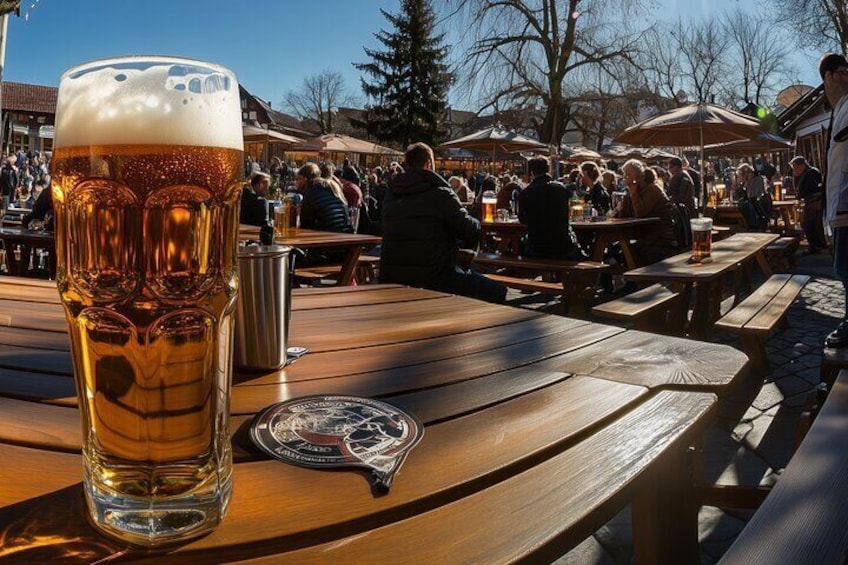 Sunny Beer garden tour