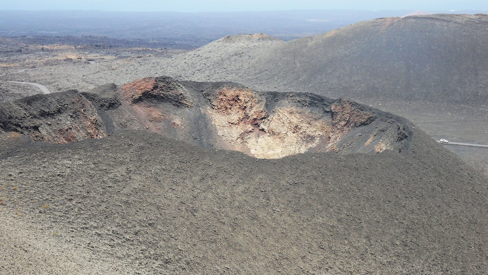 Cratered landscape in Lanzarote
