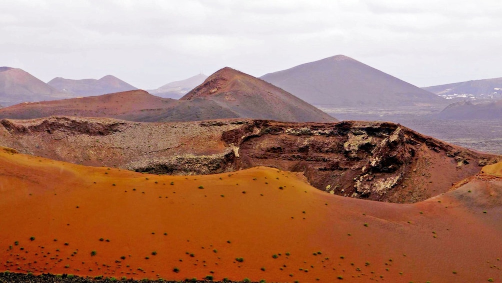 Mountains and dry desert in Lanzarote