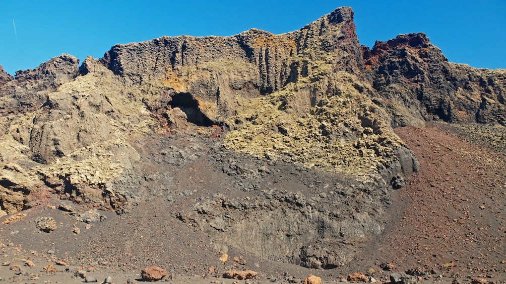 Dry rocky landscape in Lanzarote