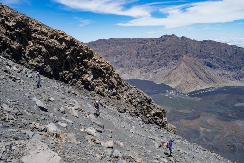 Descent of Grand Pico 2829 m