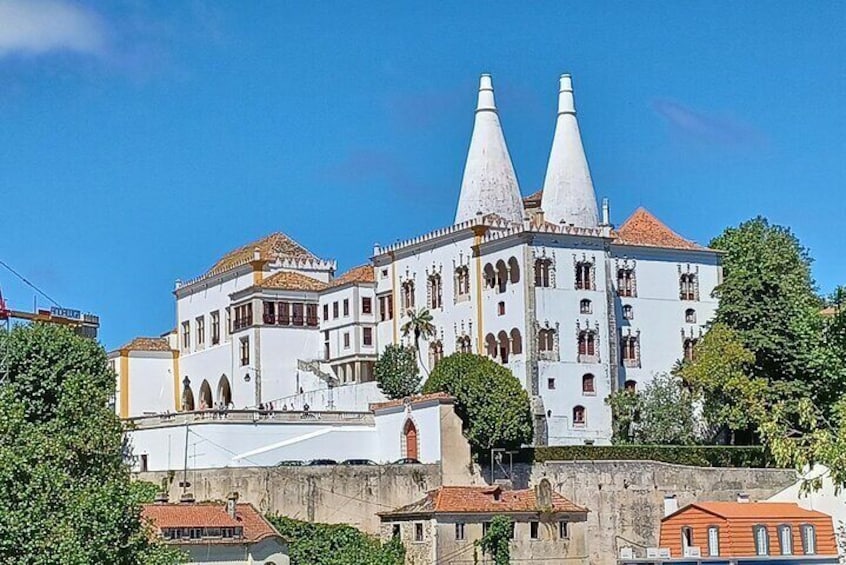 Sintra National Palace seen from Volta do Duche