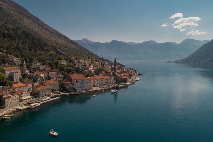 Perast - drone view
