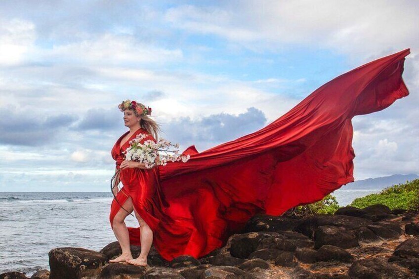 Flying Dress Photoshoot in Playa del Carmen