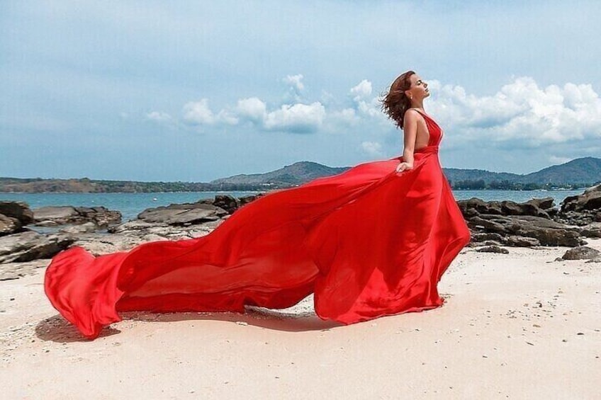 Flying Dress Photoshoot in Playa del Carmen