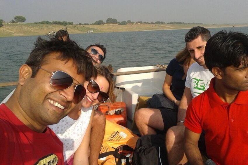 With Italian Group in Chambal River