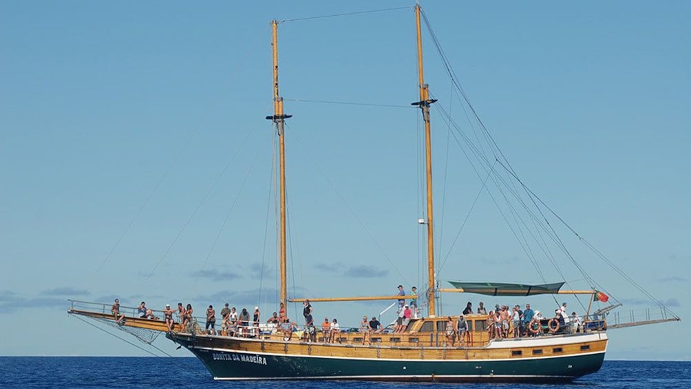 Cruise boat off the coast of Madeira Island