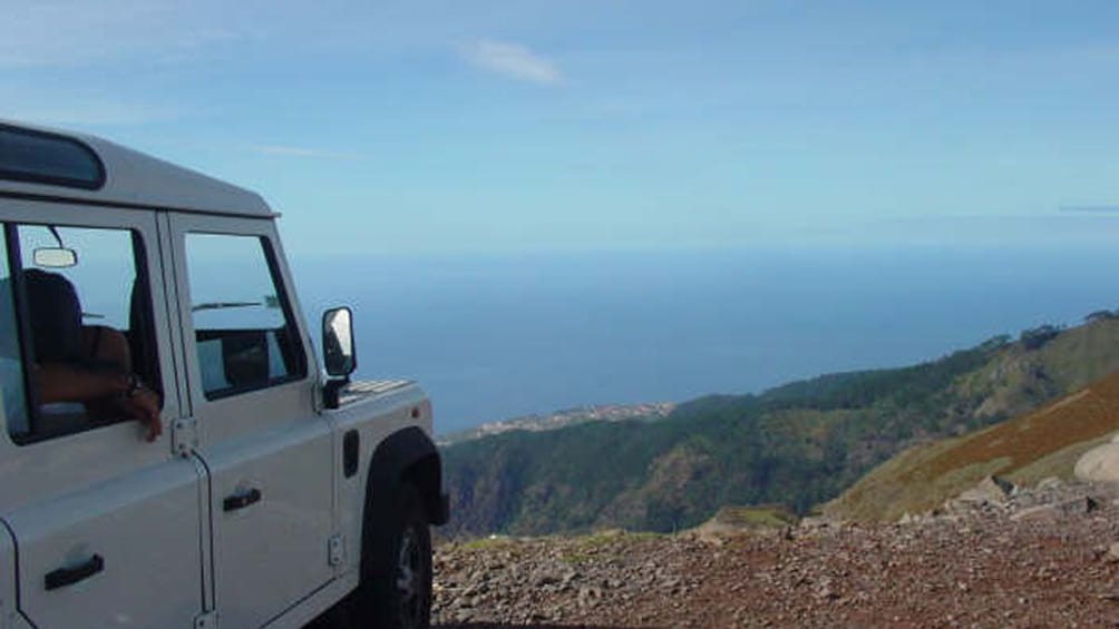 Jeep on the hills of Madeira Island
