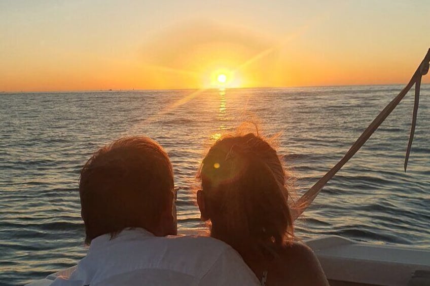 Romantic walk in the Bay of Cadiz