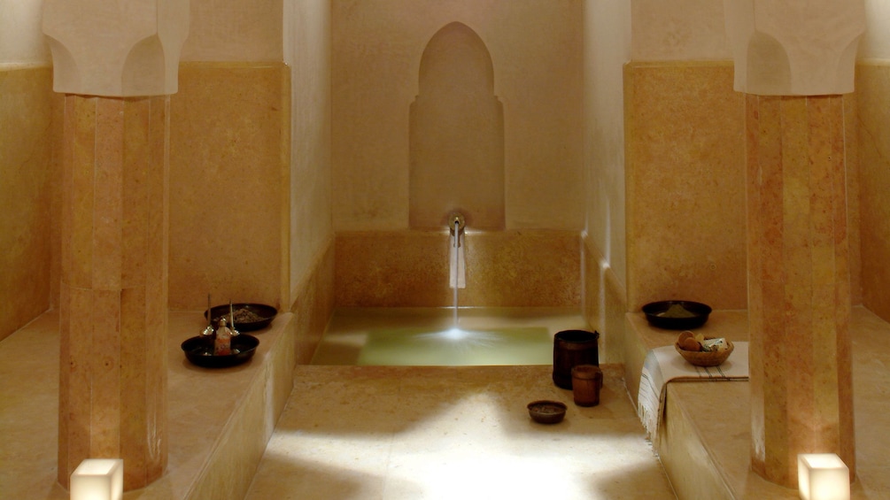 a bathing pool at a spa in marrakech