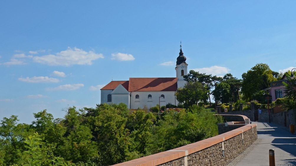 A church on the shore of Lake Balaton