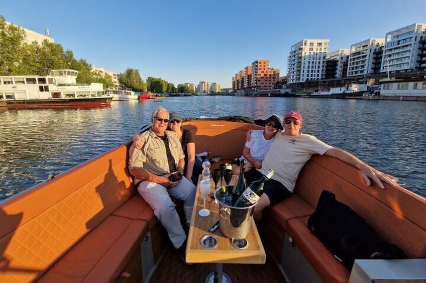 Private Prague boat in holesovice dock